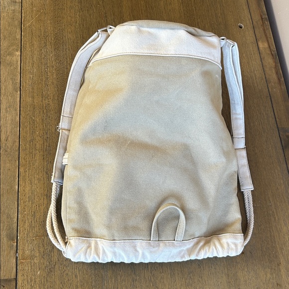 Sailor Ditty Unbranded Canvas Drawstring Bucket Backpack Beige & White. Nautical - Picture 9 of 9